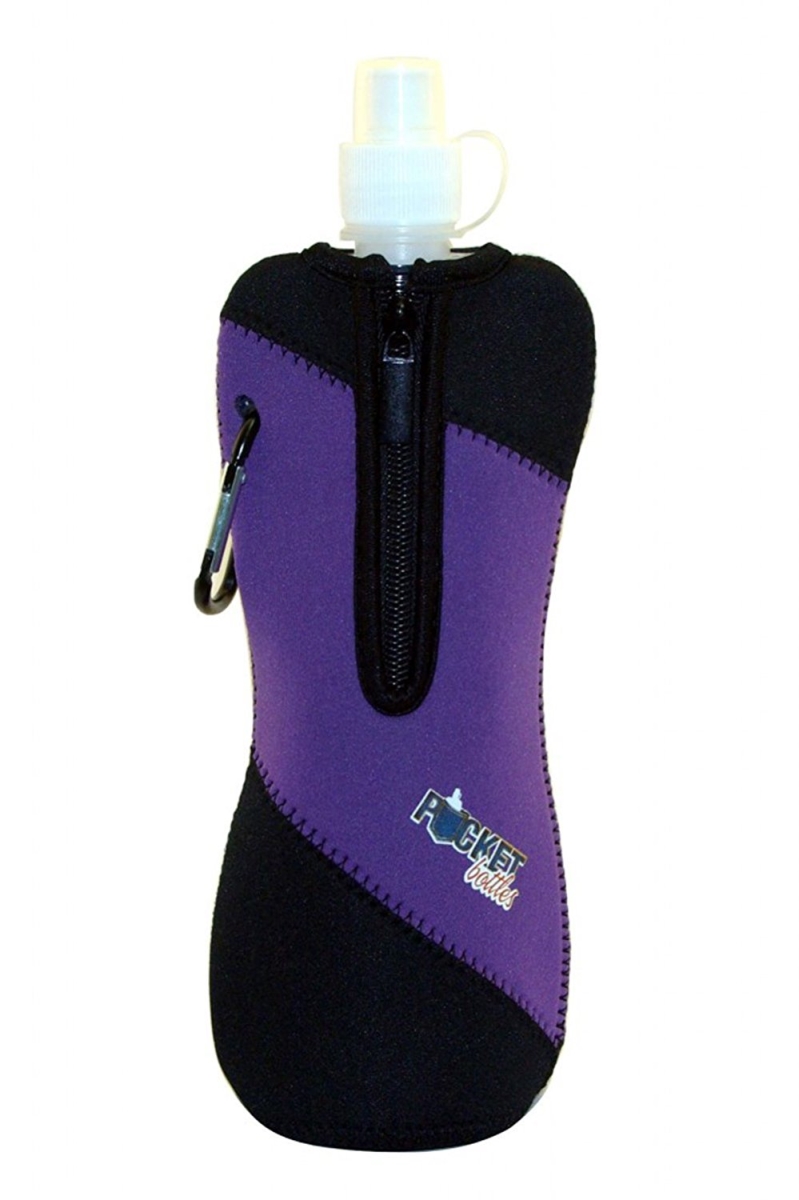 Picture of Zees Creations PBJ106 Neoprene Jacket For Pocket Bottles Purple & Black