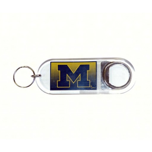 Picture of Jenkins JENKINS29860 Lucite Logo Bottle Opener Keychain- Michigan Wolverines