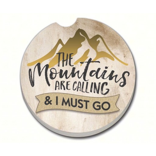 Picture of Counter Art CART08601 The Mountains Are Calling Car Coaster