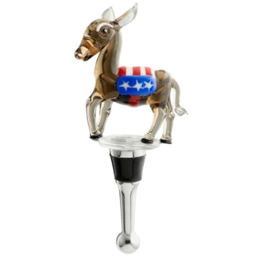 Picture of LS Arts BS-373 Bottle Stopper - Democrat Donkey