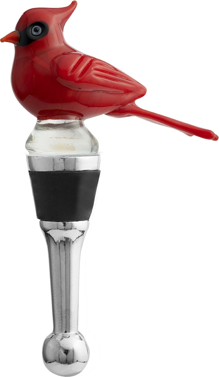 Picture of LS Arts BS-410 Bottle Stopper - Red Cardinal