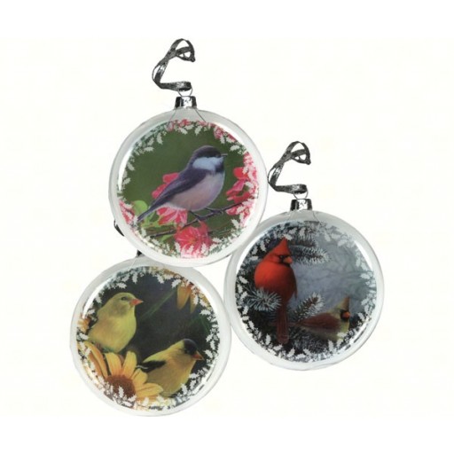 Picture of Rivers Edge Products REP063 Glass Bird Ornaments 3 Pack