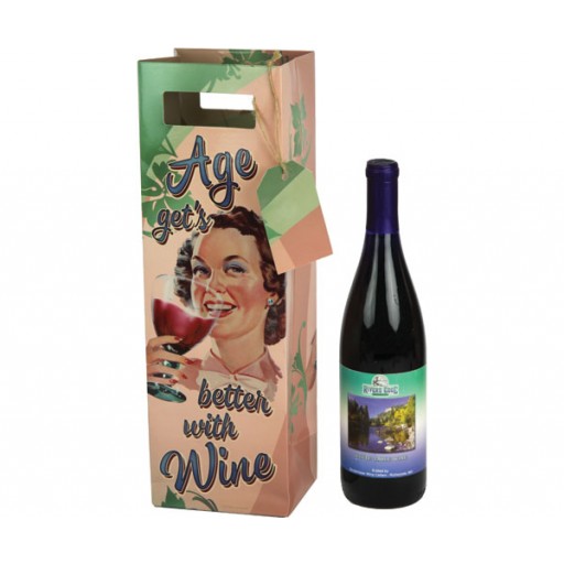 Picture of Rivers Edge Products REP2281 Age Better W & Wine Wine Gift Bag