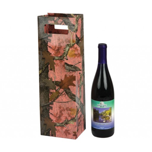 Picture of Rivers Edge Products REP2283 Pink Camo Wine Gift Bag