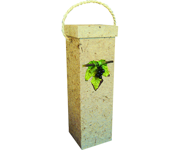 Picture of Bella Vita BOX1GLNATURAL Handmade Paper Bottle Box  Natural