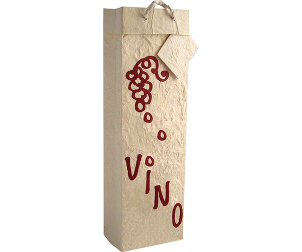 Picture of Bella Vita BB1VINO Handmade Paper Bottle Bags Vino 