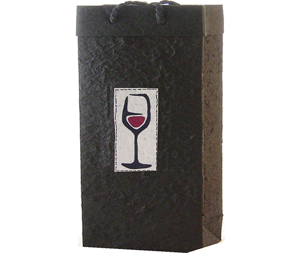Picture of Bella Vita BB2REDWINE Handmade Paper Two Bottle Bags Red Wine 