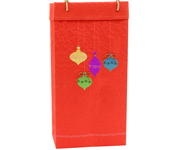 Picture of Bella Vita BB2ORNAMENTS Handmade Paper Wine Bags Ornaments 