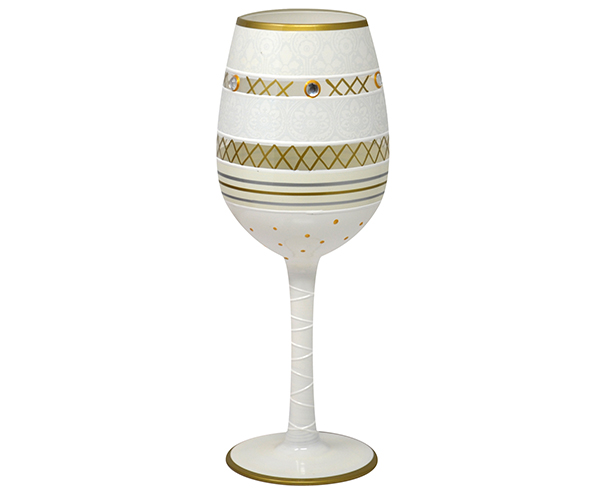 Picture of Bottoms Up - 95 & Sunny WGDECOBRIDE Wine Glass - Deco Bride