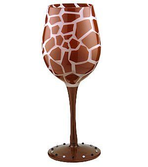 Picture of Bottoms Up - 95 &amp; Sunny WGGIRAFFE Giraffe Wine Glass