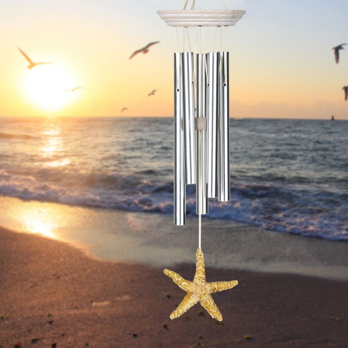 Picture of Woodstock Chimes WOODSST Seahorse Chime Sea Star