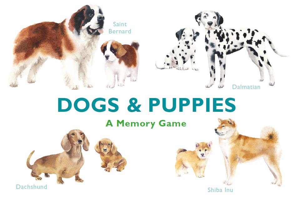 Picture of Chronicle Books CB9781786272744 Dogs &amp; Puppies Memory Game