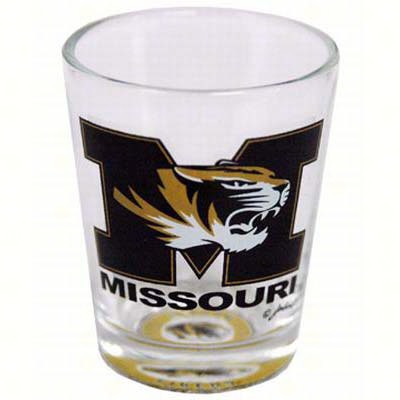 Picture of Jenkins JENKINS33126 Missouri Tigers Bullseye Shotglass - Clear