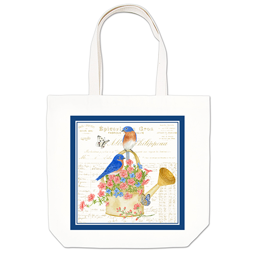 Picture of Alices Cottage AC17497 15 x 17 in. Blue Birds Large Tote Bag