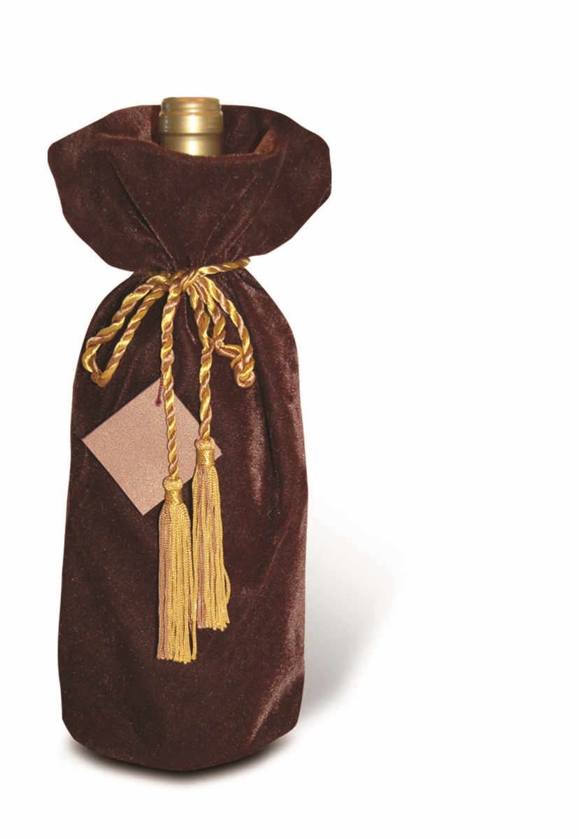 Picture of Wrap-Art 13051 Panne Velvet Bag Chocolate 