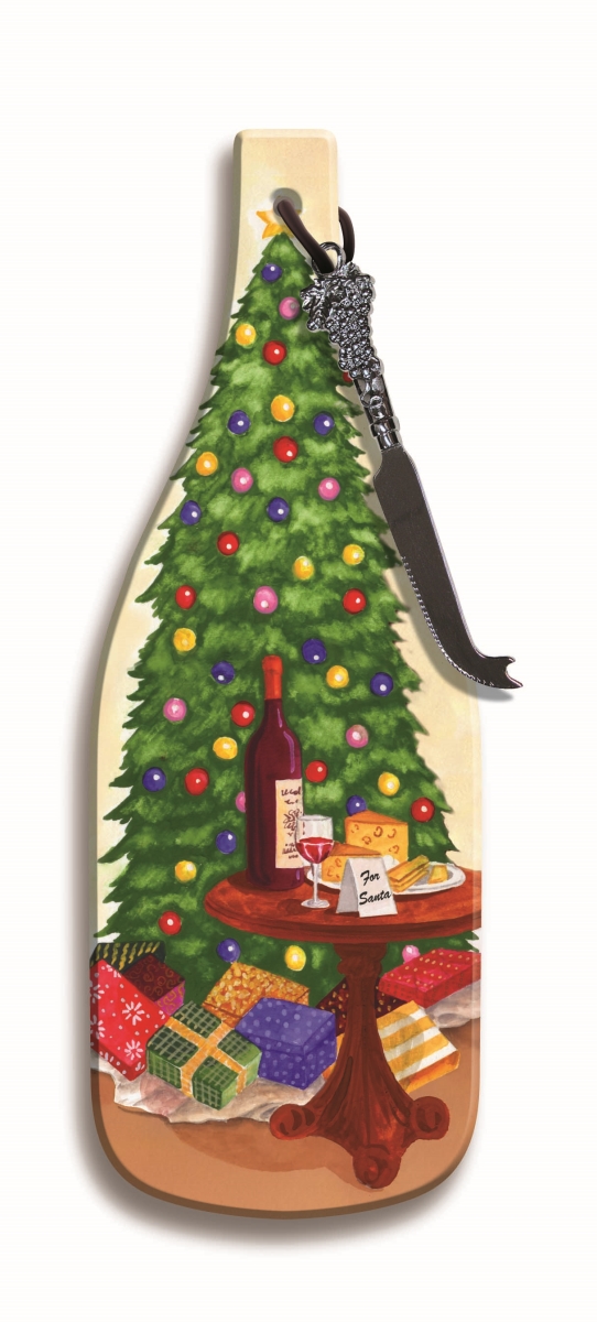 Picture of Wrap-Art 19543 Cheeseboard - Wine &amp; Cheese for Santa 