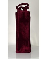 Picture of Wrap-Art 13108 Panne Velvet Tote Wine Bottle Gift Bag Burgundy 