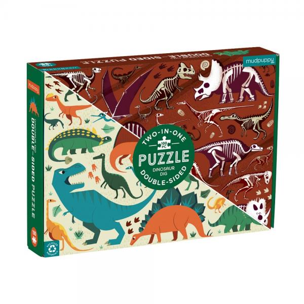 Picture of Chronicle Books CB9780735363731 Dinosaur Dig Double Sided Puzzle