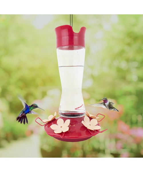 Picture of Perky Pet PP9201 12 oz Top Fill Pinch Waist Glass Hummingbird Feeder