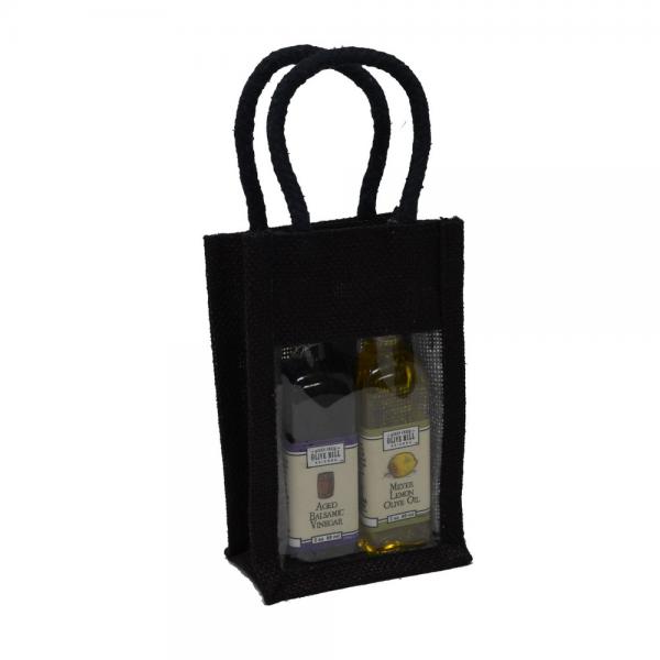 Picture of Bella Vita OJ2SAMPLERBLACK OJ2 Sampler Jute Bottle Olive Oil Bags  Black 