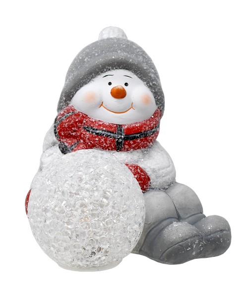 Picture of Gift Essentials GE3010 Sitting Snowman with LED Snowball 