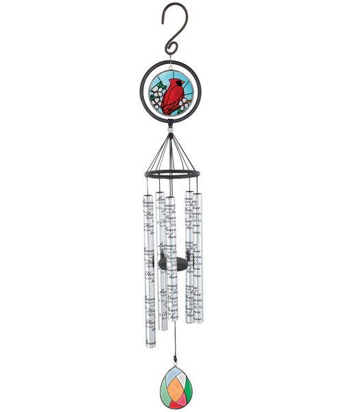 CHA60388 35 in. Heaven in Home Stained Glass Sonnet Chime