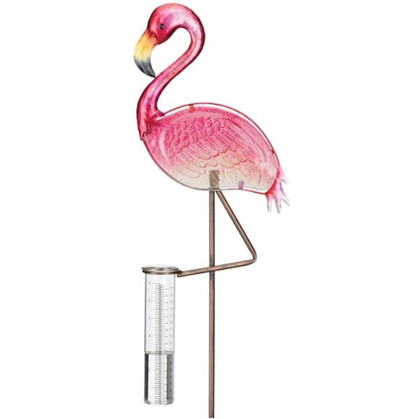 REGAL12636 Rain Gauge Flamingo Garden Stake, Pink -  Regal Art & Gift