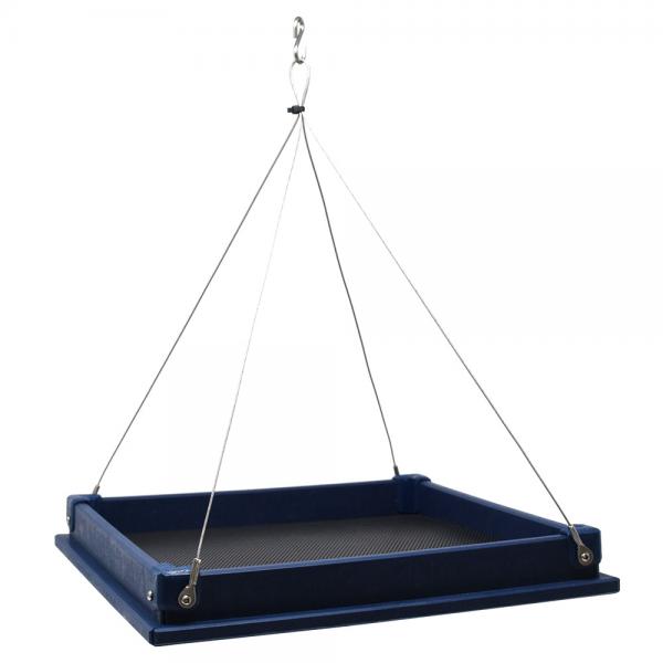 Picture of Songbird Essentials BE170 12.5 x 12.5 x 2 in. Hanging Platform Feeder&#44; Blue