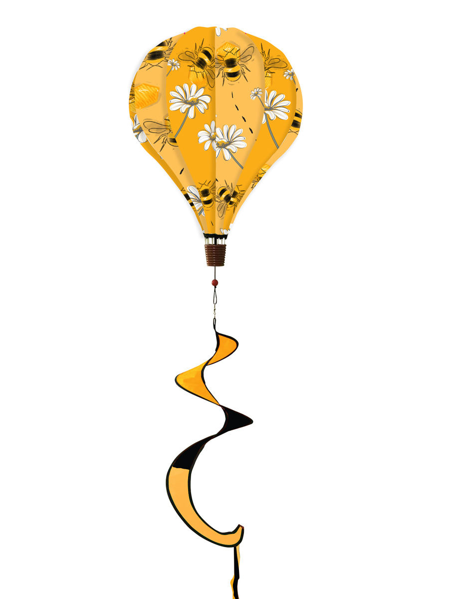 Picture of Briarwood Lane BLW00044 54 in. Bumebee Deluxe Hot Air Balloon Wind Twister