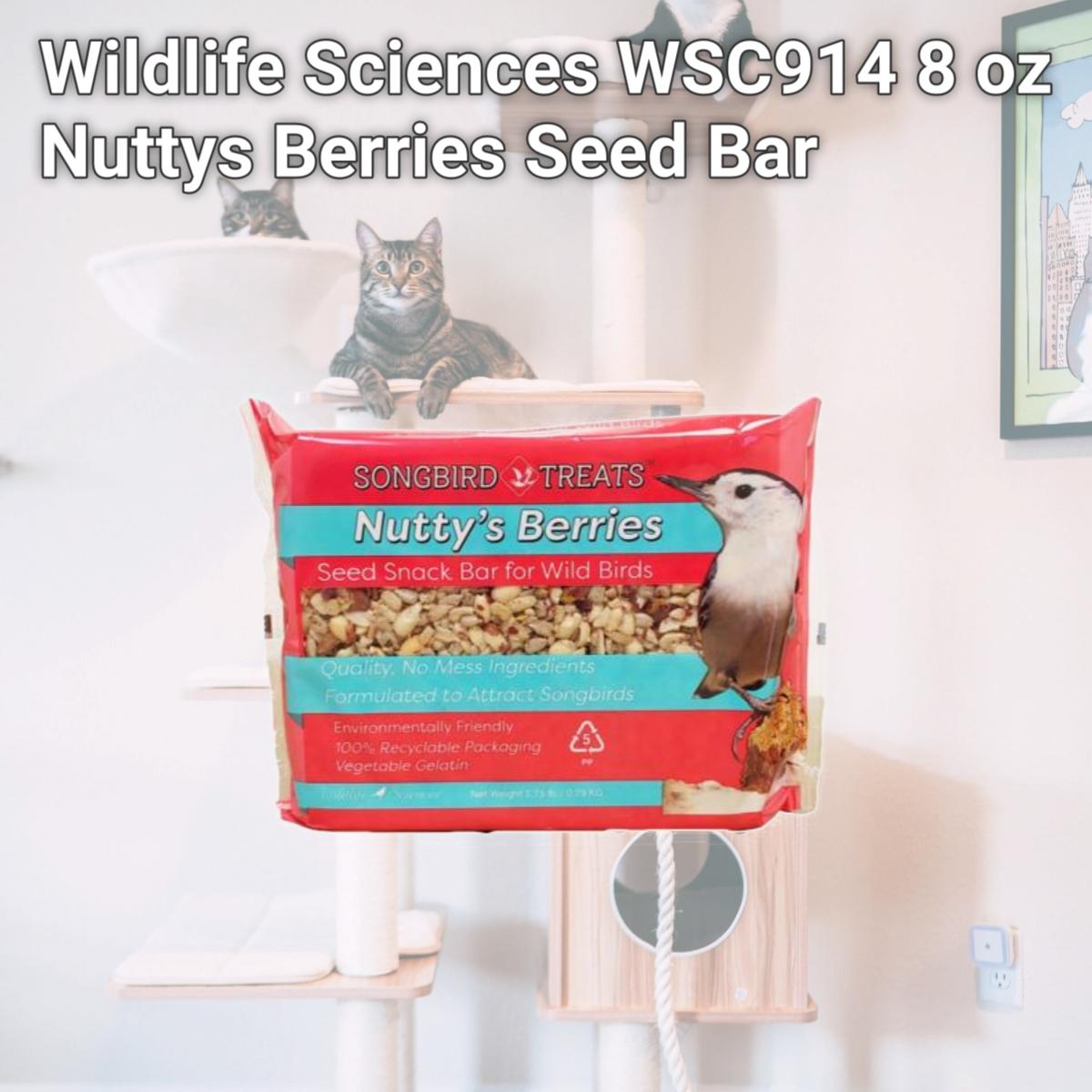 Picture of Wildlife Sciences WSC914 8 oz Nuttys Berries Seed Bar