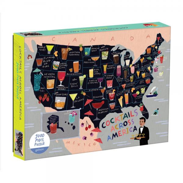 Picture of Chronicle Books CB9780735357860 27 x 20 in. Cocktail Map of the USA Puzzle - 1000 Piece