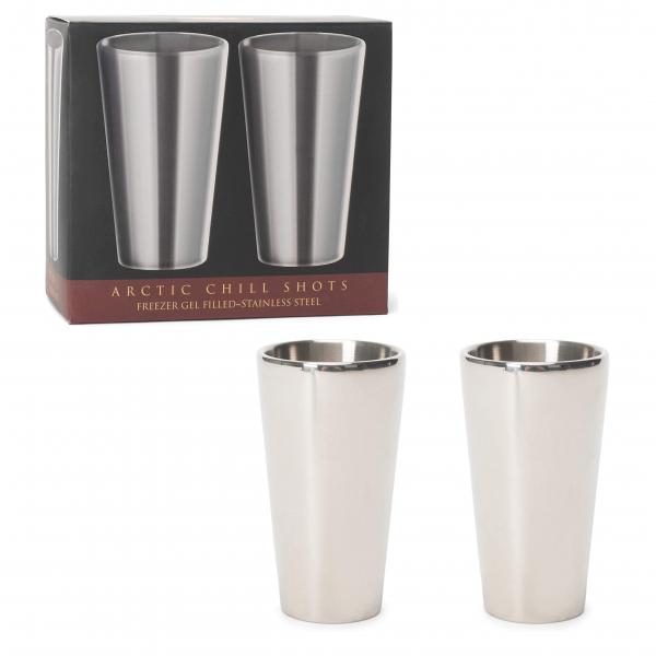 Picture of Cork Pops CP00935 Artic Chill Stainless Steel Shot Glass, Set of 2