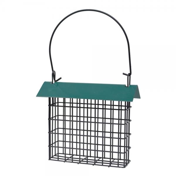 Picture of Backyard Essentials BE167 Green Single Suet Feeder with Roof