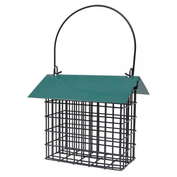 Picture of Backyard Essentials BE168 Green Double Suet Feeder with Roof