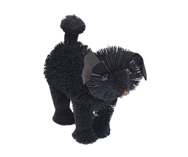 Picture of Brushart BRUSH0164P 7 in. Poodle Black Dog Brush Figurine
