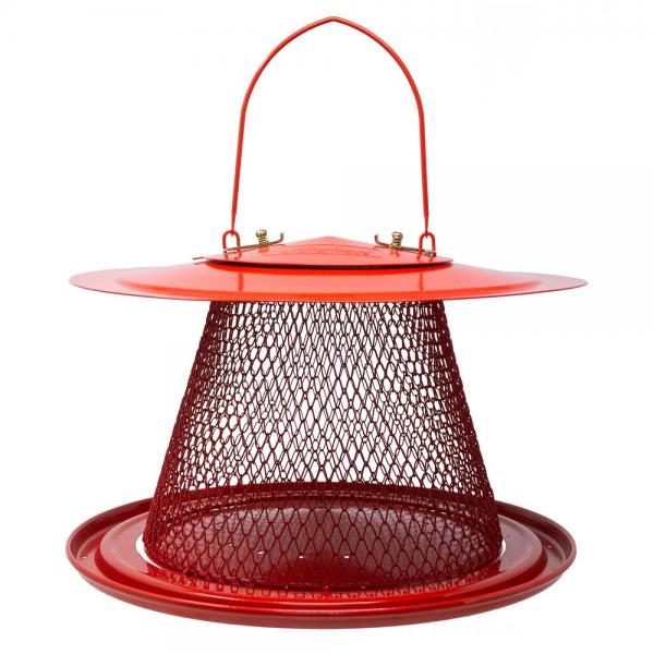 Picture of Backyard Essentials BE195 Red Collapsible Mesh Feeder with Tray
