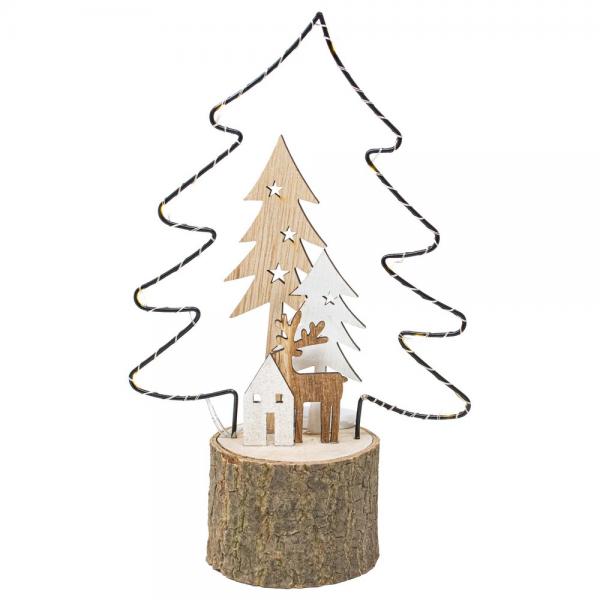 Picture of Gift Essentials GE1028 LED Wood & Metal Deer Tree