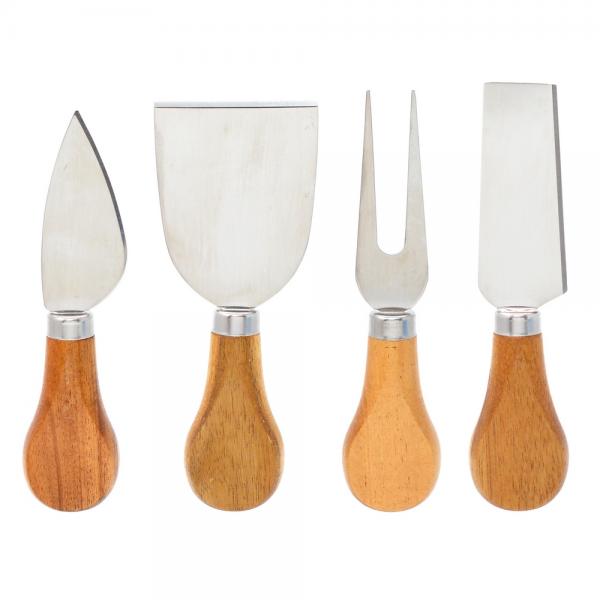 Picture of Entertaining Essentials EE217 Acacia Handle Cheese Knives Set - 4 Piece