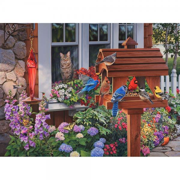 Picture of Gift Essentials GEP112 Window Cat Birdwatcher Puzzle - 1000 Piece