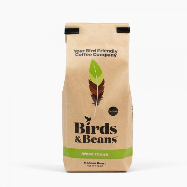 Picture of Birds & Beans BAB106 Wood Thrush Medium Breakfast Roast Whole Bean Coffee