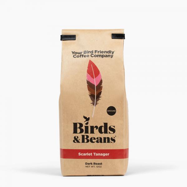Picture of Birds & Beans BAB100 Ground Scarlet Tanager Dark Roast Whole Bean Coffee
