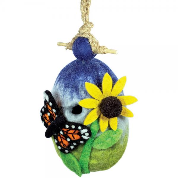 Picture of DZI Handmade Designs DZI484079 Butterfly Garden Felt Birdhouse