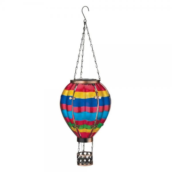Picture of Regal Art & Gift REGAL13512 Hot Air Balloon Solar Lantern Multi Stripes - Large
