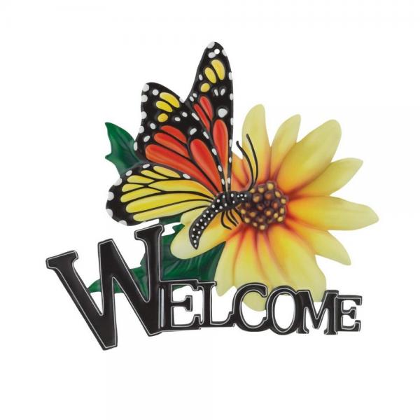 Picture of Regal Art & Gift REGAL13541 Welcome Flower Wall Decor Butterfly