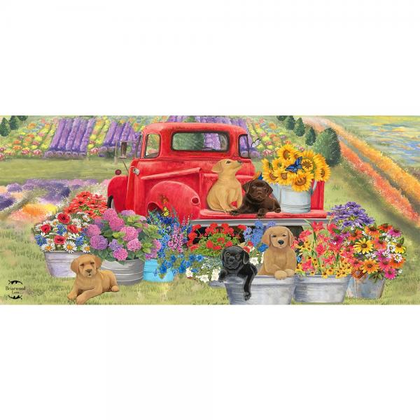 Picture of Briarwood Lane BLMM01515 22 x 10 in. Springtime Puppies Mini Mat