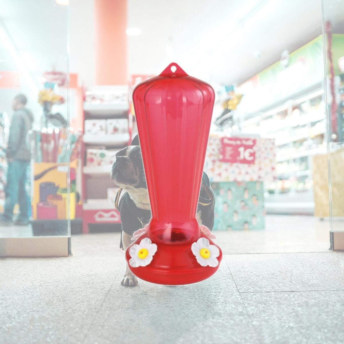 Picture of Hiatt Manufacturing HIATT38104 Hollyhock Hummingbird Feeder 