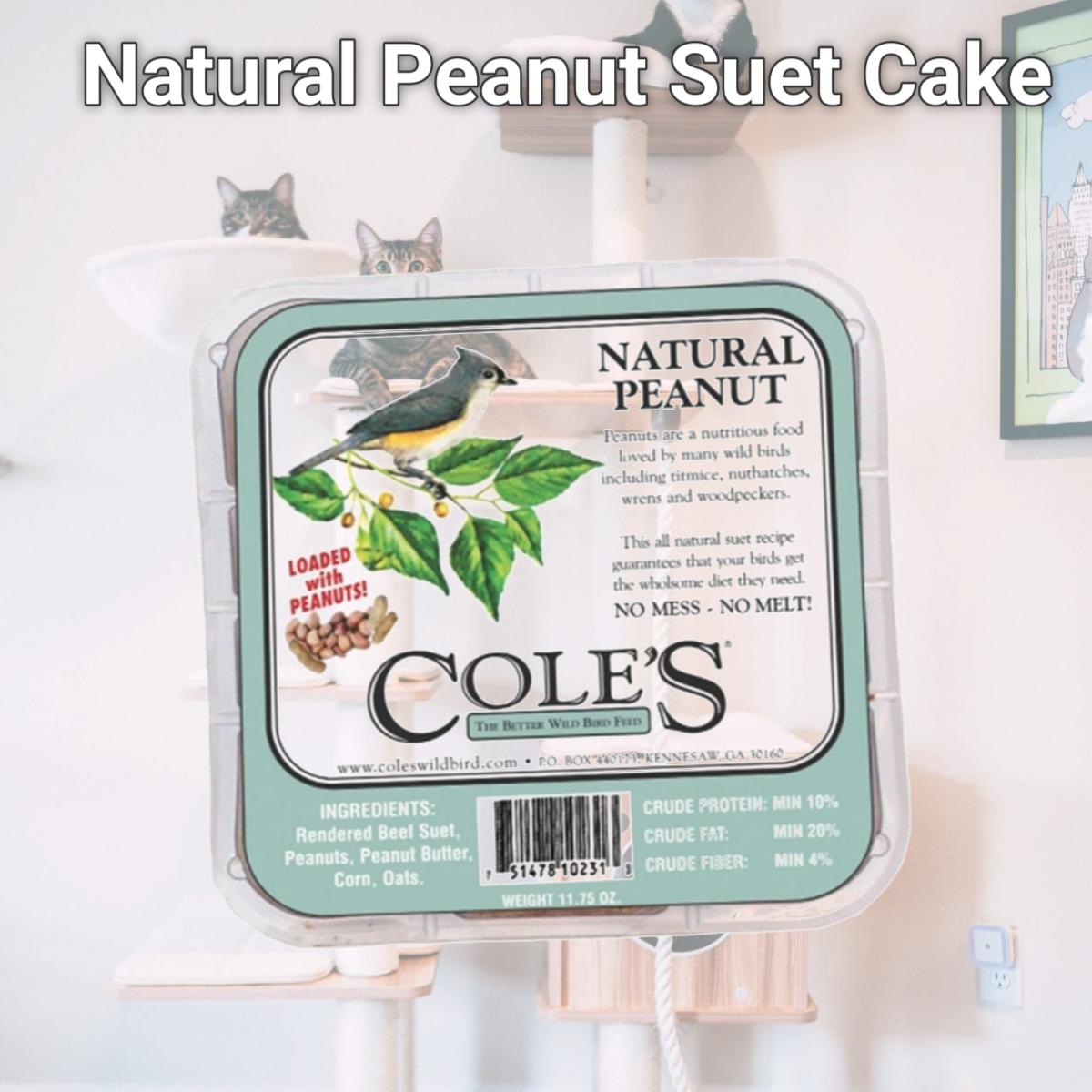 Picture of Coles Wild Bird Products Co COLESGCNPSU Natural Peanut Suet Cake 