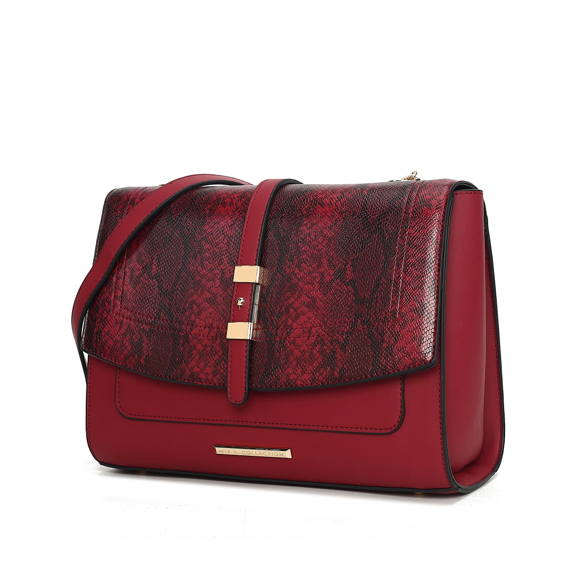 MKF Collection by Mia K MKF-X665RD Womens Melody Vegan Leather Fashion Shoulder Purse Crossbody Bag, Red