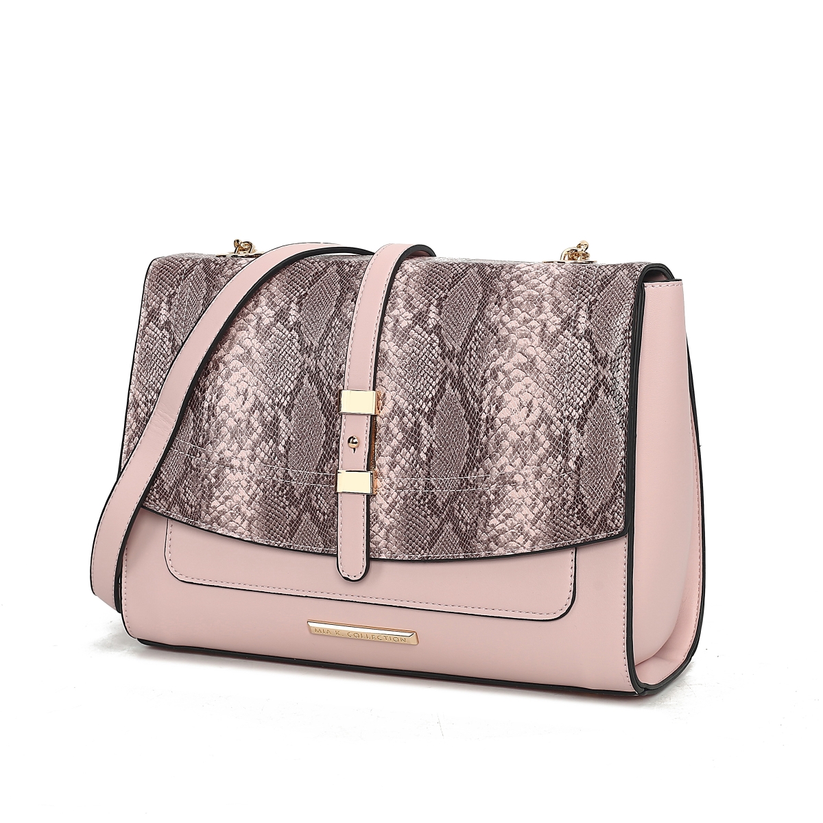 MKF Collection by Mia K MKF-X665PK Womens Melody Vegan Leather Fashion Shoulder Purse Crossbody Bag, Pink