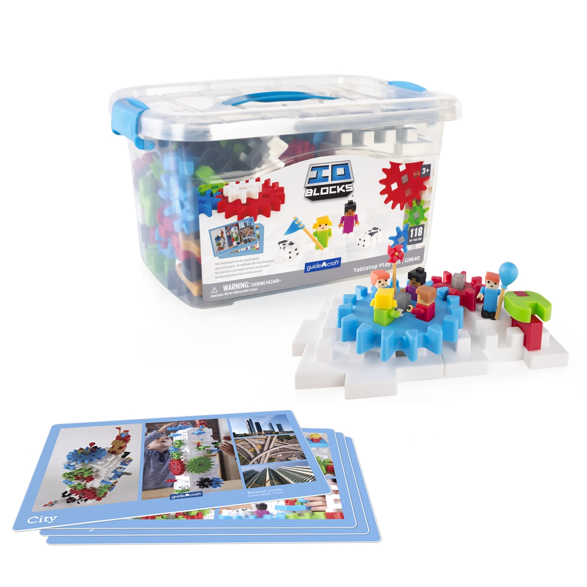 Picture of Guidecraft G9640 IO Blocks Tabletop Play Set